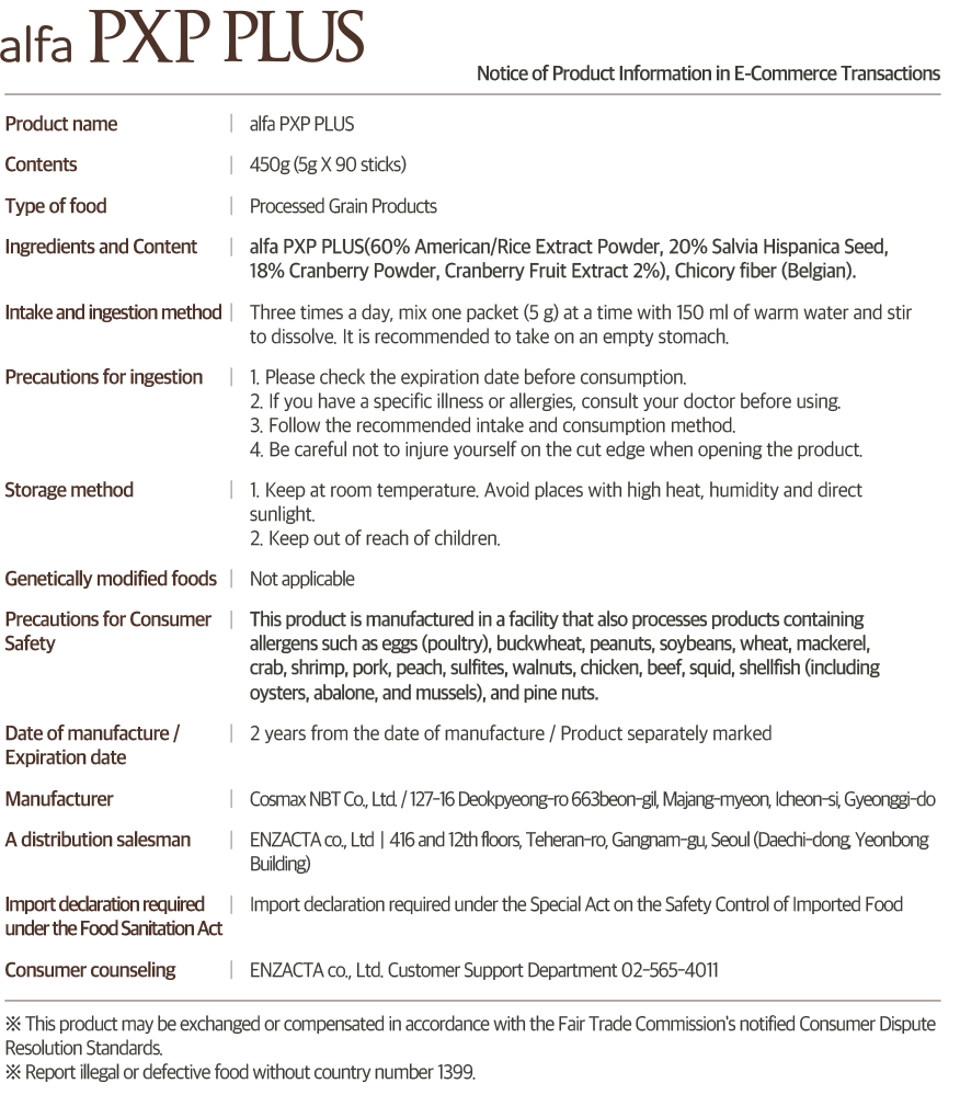 PLUS Supplement Facts